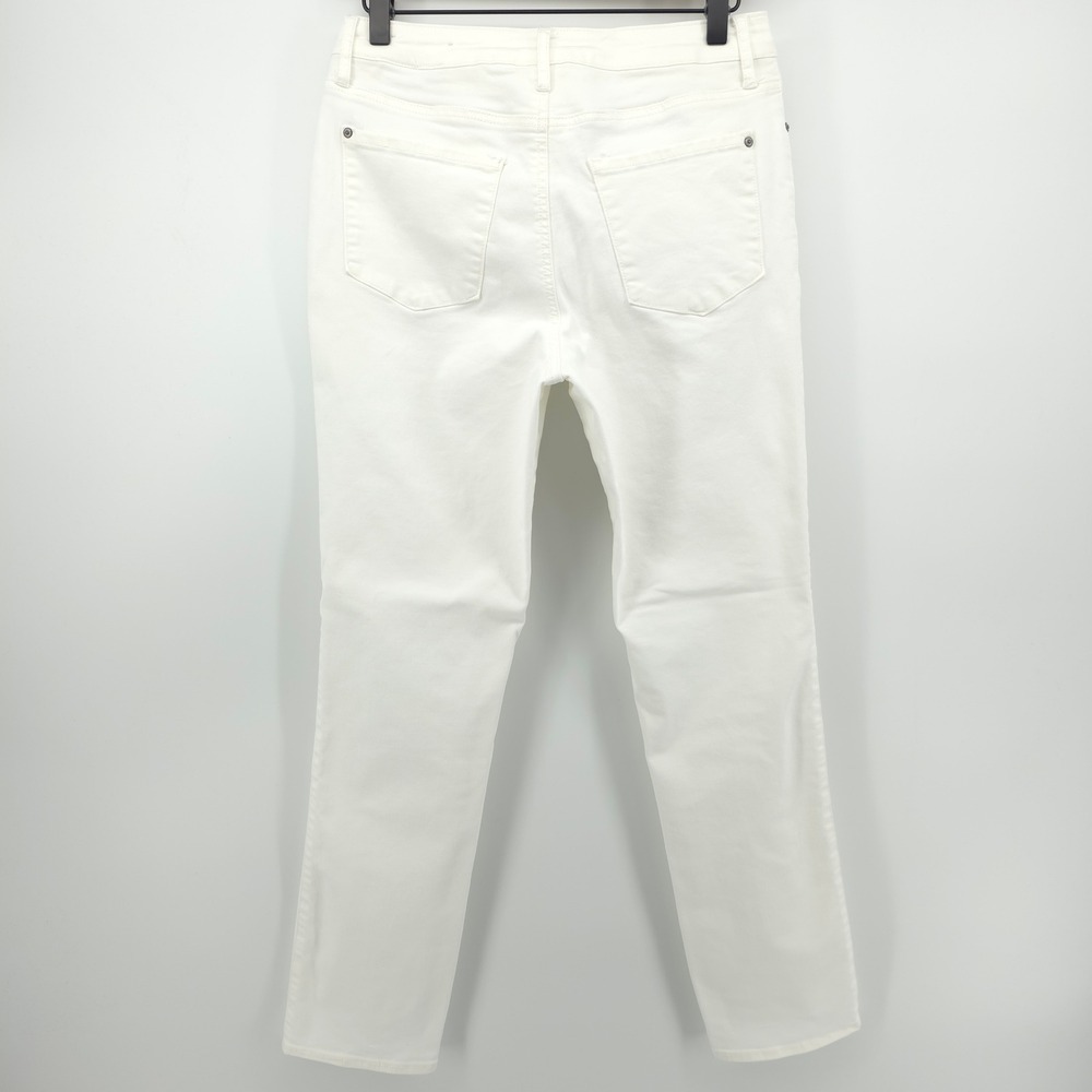 Chico's Premium Soft Slim Ankle Womens Jeans Size 6 White Stretch Casual - Picture 3 of 10